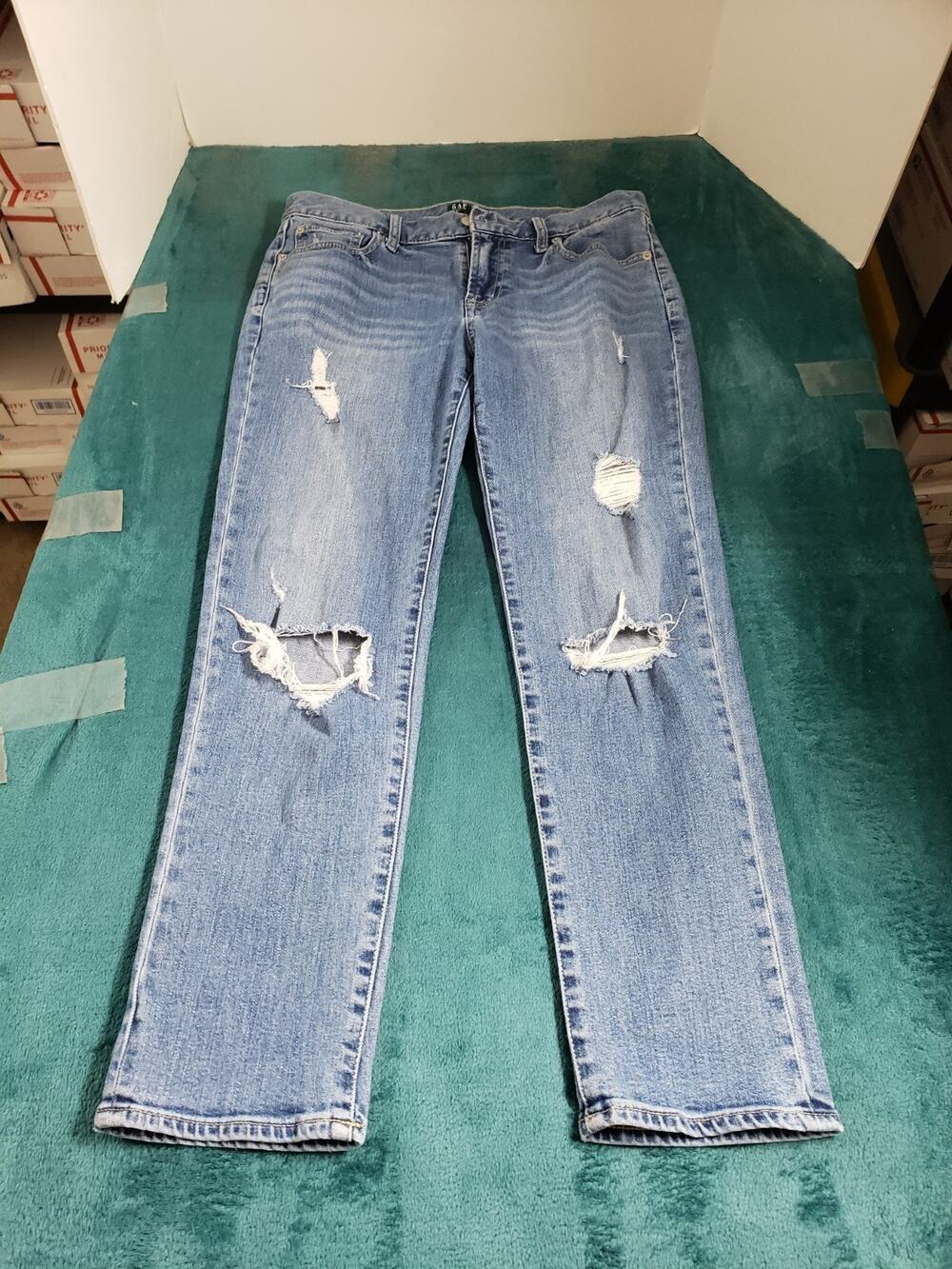 Gap Jeans Size 27 Womens Blue Stretch Pants Denim Mid Rise Best Girlfriend